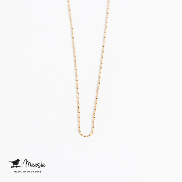 Ketting: Tiny Twisted ketting goud op zilver - 3 stuks Ketting: Tiny Twisted ketting goud op zilver - 3 stuks